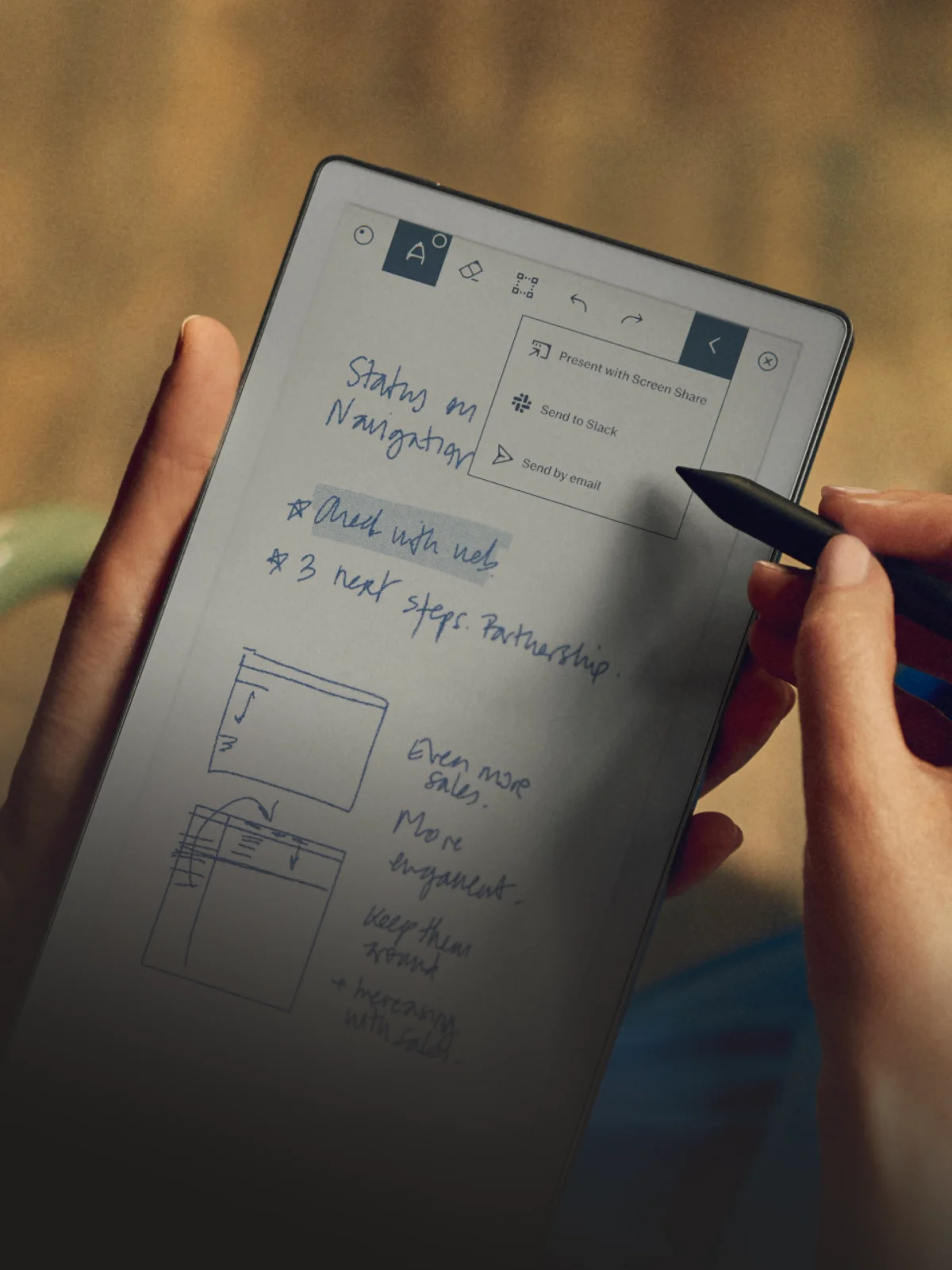 Sharing and exporting notes from the reMarkable Paper Pro Move
