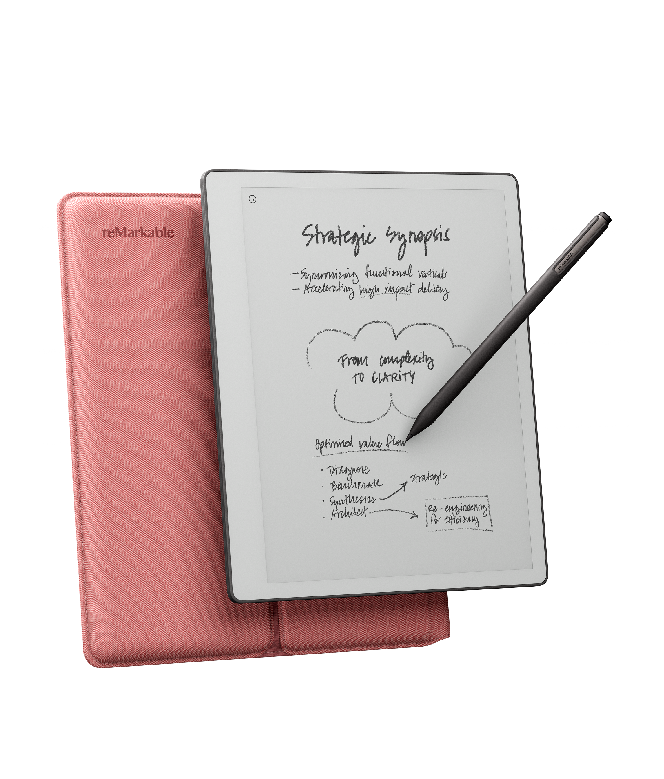reMarkable Paper Pure, with pink Folio