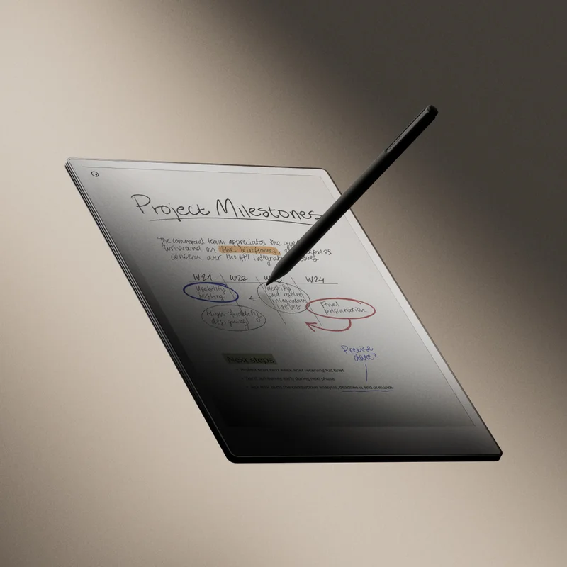 reMarkable Paper Pro with project planning notes