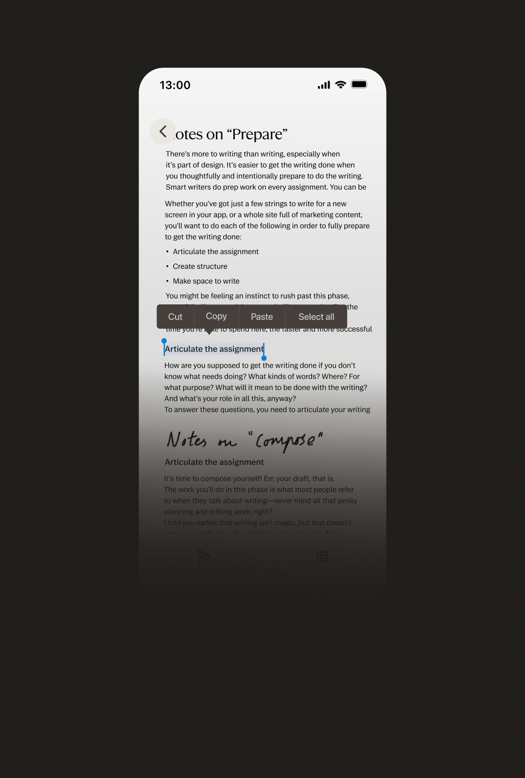 Remarkable paper tablet in persons hands.