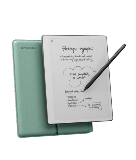 reMarkable Paper Pure, with blue Folio