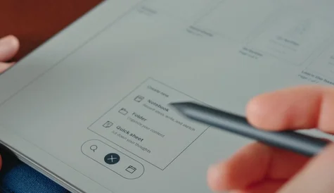 Folder structure on a reMarkable Paper Pure tablet.