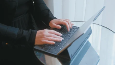 Typing on a reMarkable with the Type Folio.
