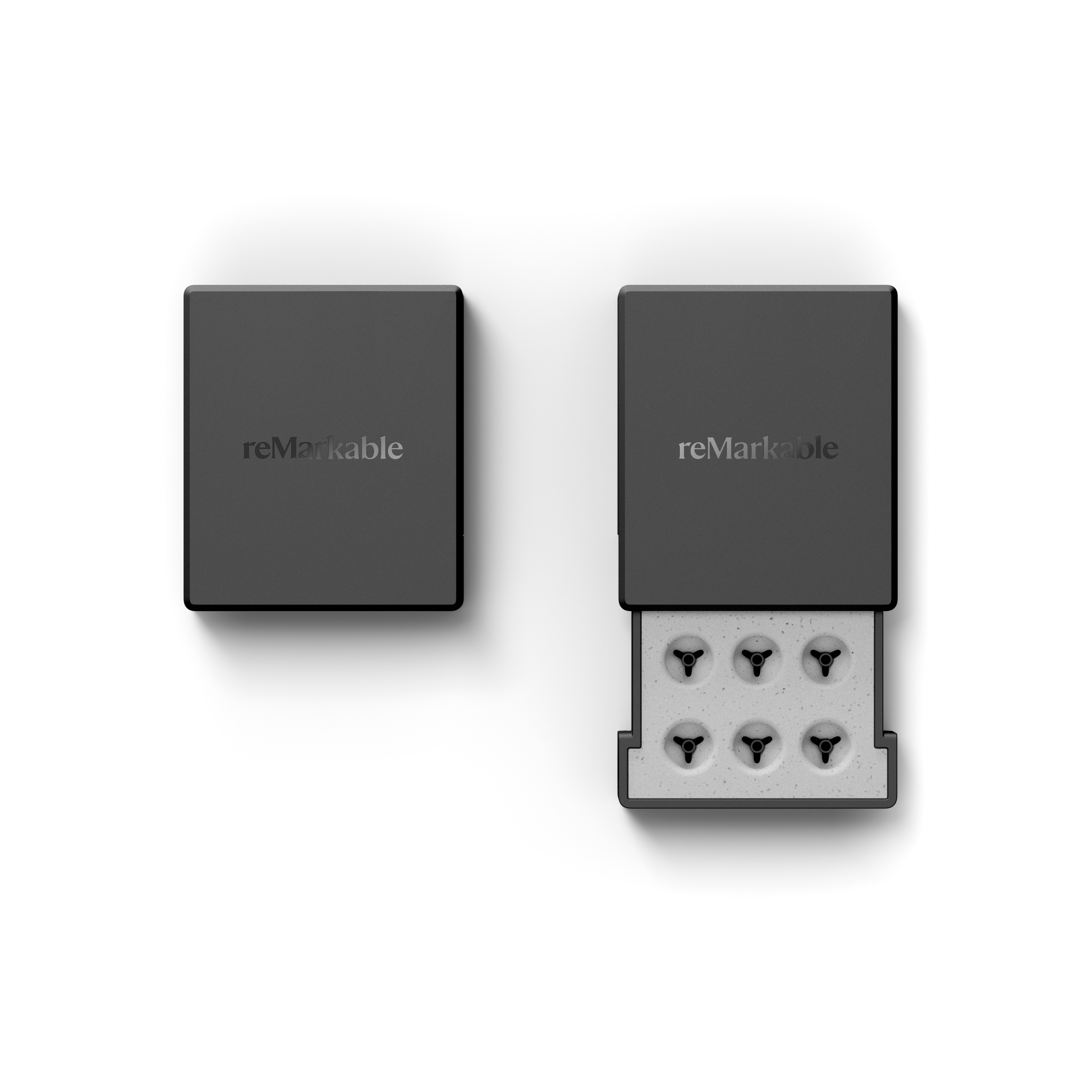 Two Marker tips boxes, one open and one closed.