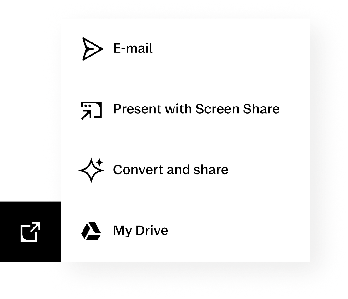 The sharing user interface element