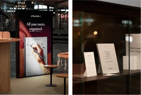 reMarkable paper tablet display saying "All your notes, organized."