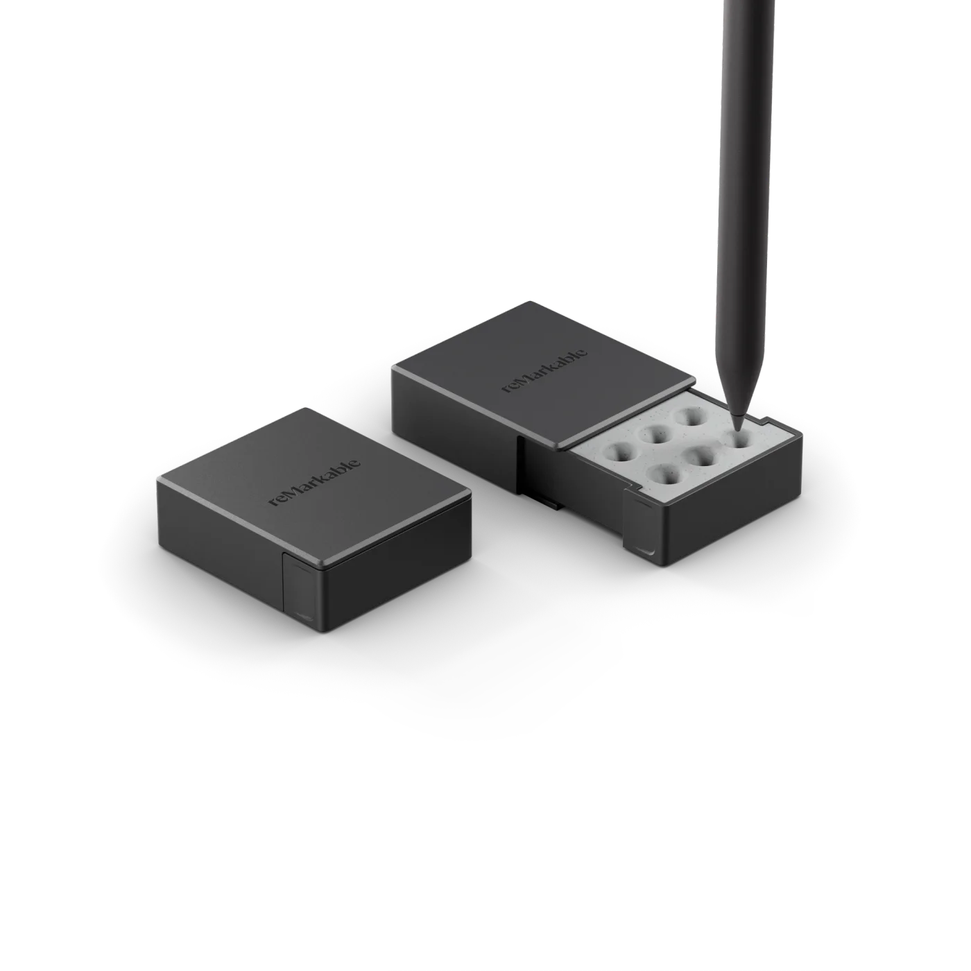 Marker tips boxes viewed from the side.