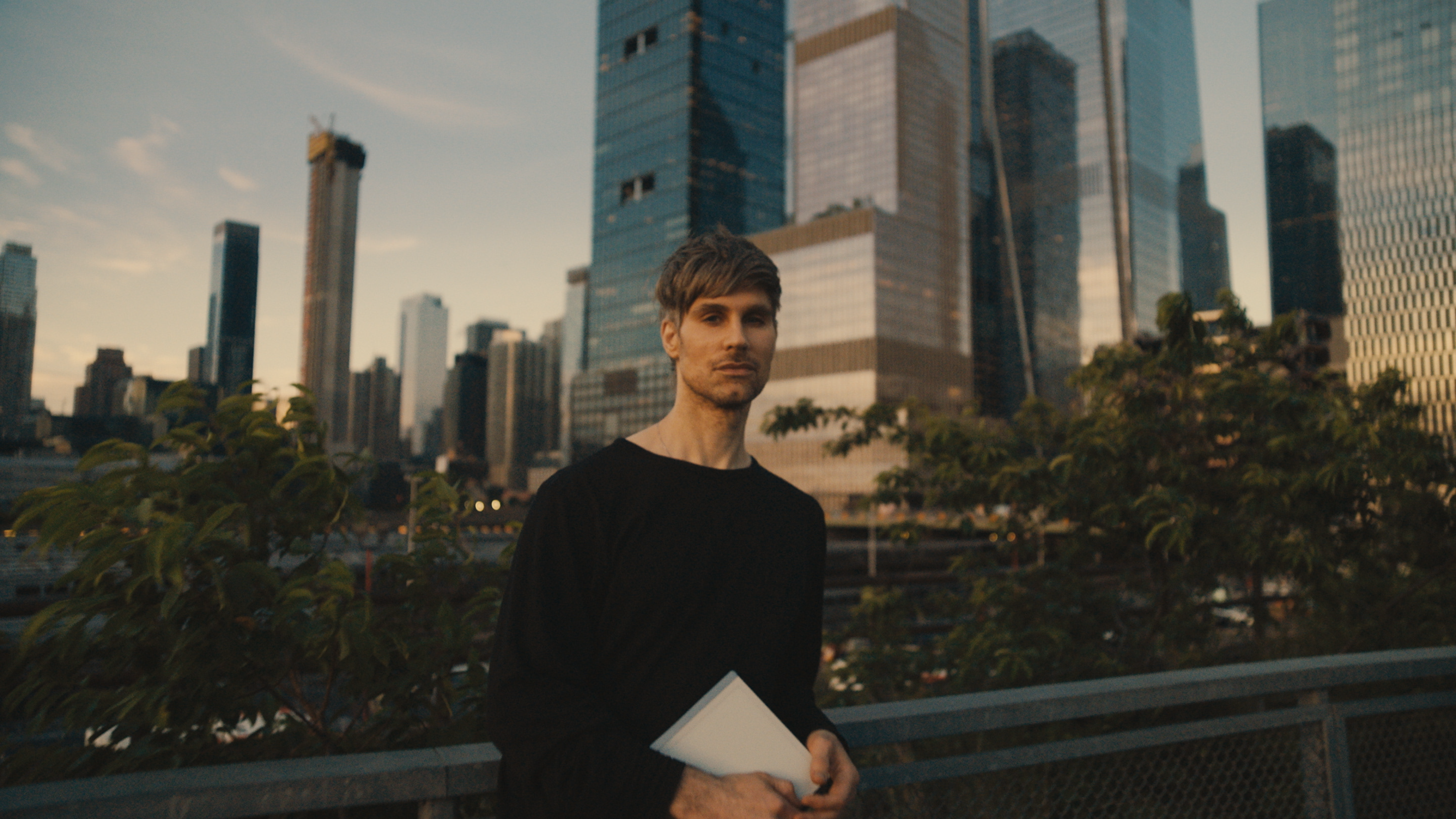 Man holding reMarkable paper tablet
