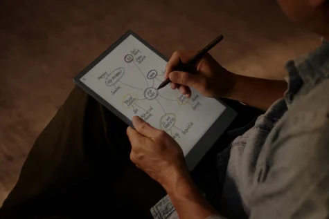 reMarkable Paper pro being used in low light conditions