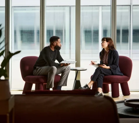 Two colleagues collaborating