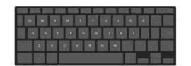 Type Folio keyboard size displaying similar size as average laptop keyboard.