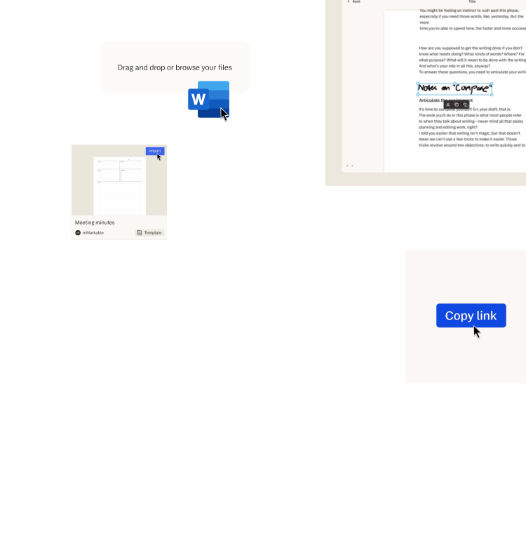 A wide range of software tools like share, search, and copy link options.