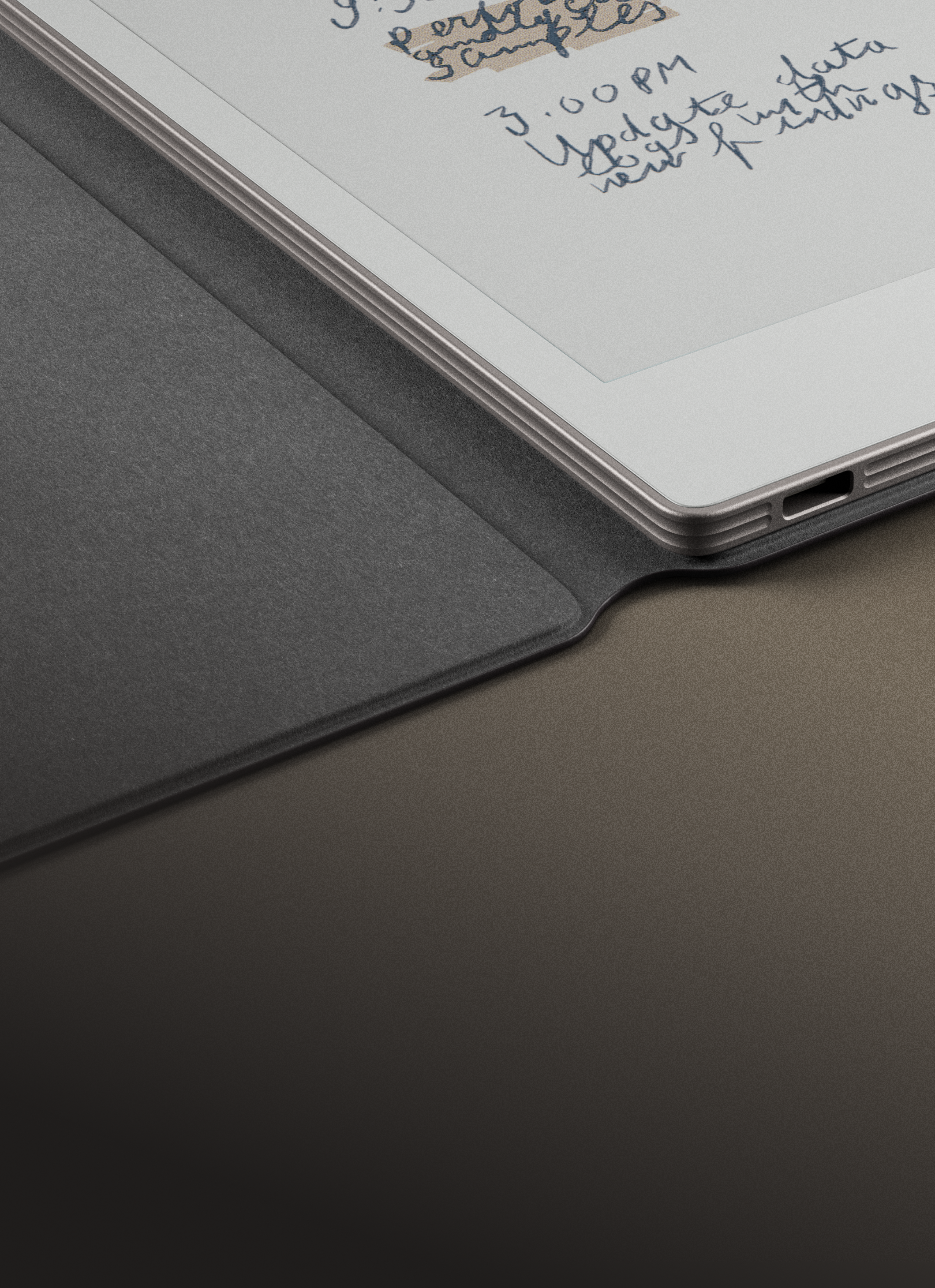 Showing a Book Folio open with the soft finish