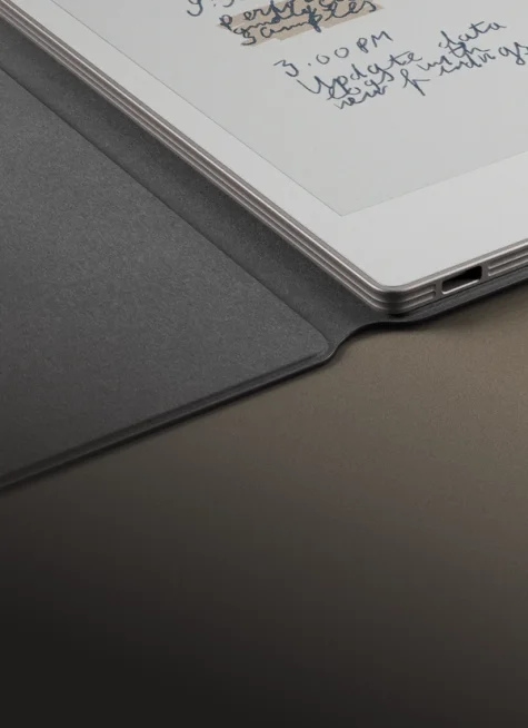 Showing a Book Folio open with the soft finish