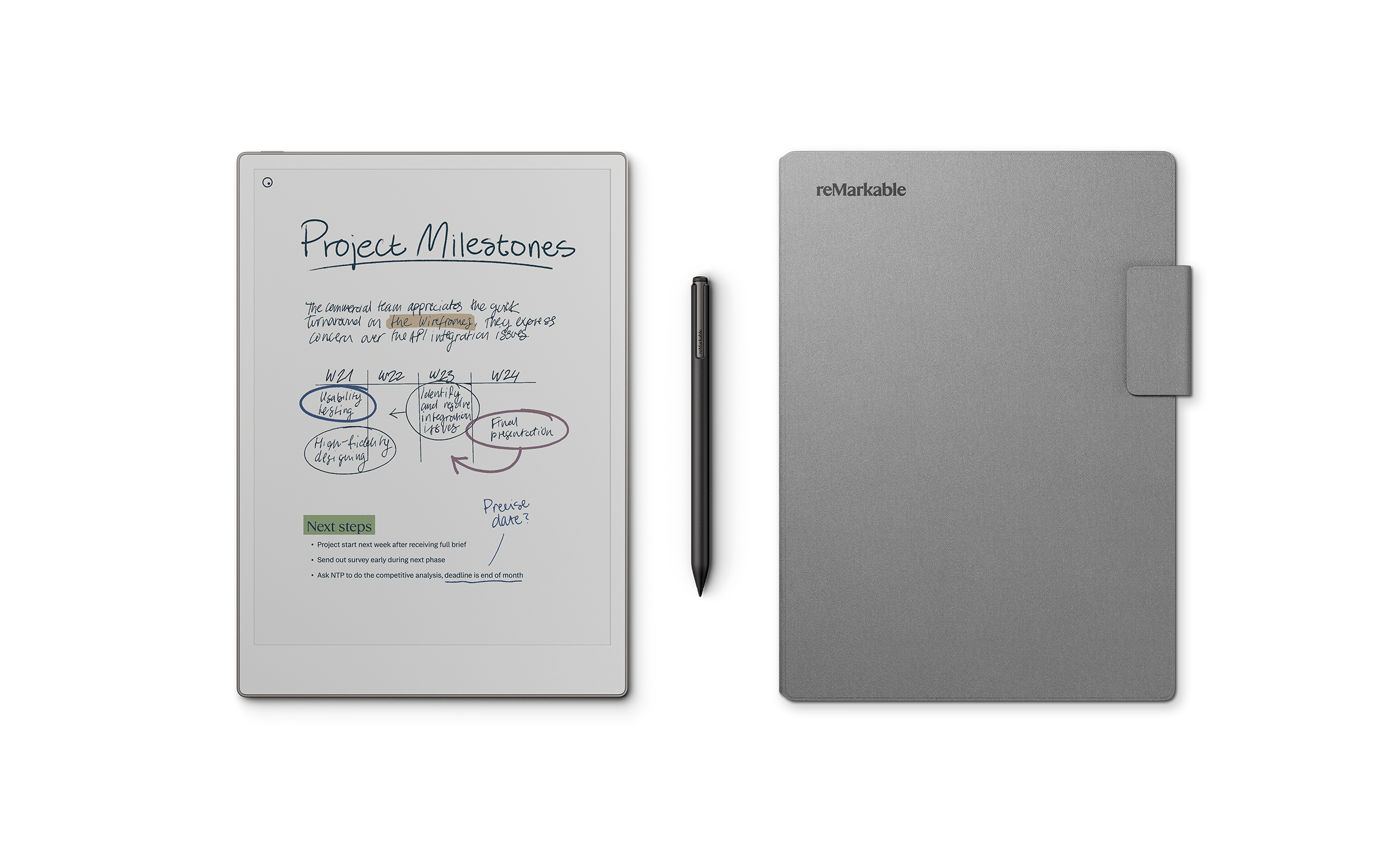 reMarkable Paper Pro with Marker Plus and Polymer Weave folio