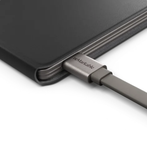 reMarkable paper tablet charging cable.