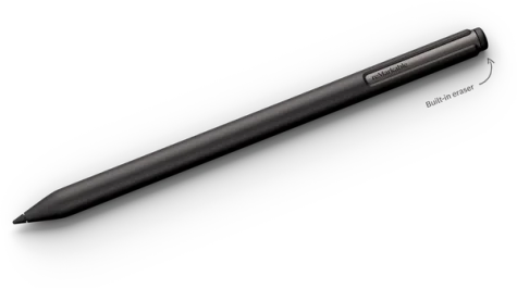 A Marker Plus, viewed on its own and featuring its built-in eraser.