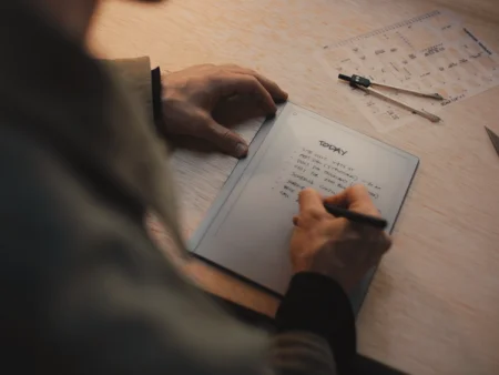 Writing a to-do list on a reMarkable paper tablet with the Marker.