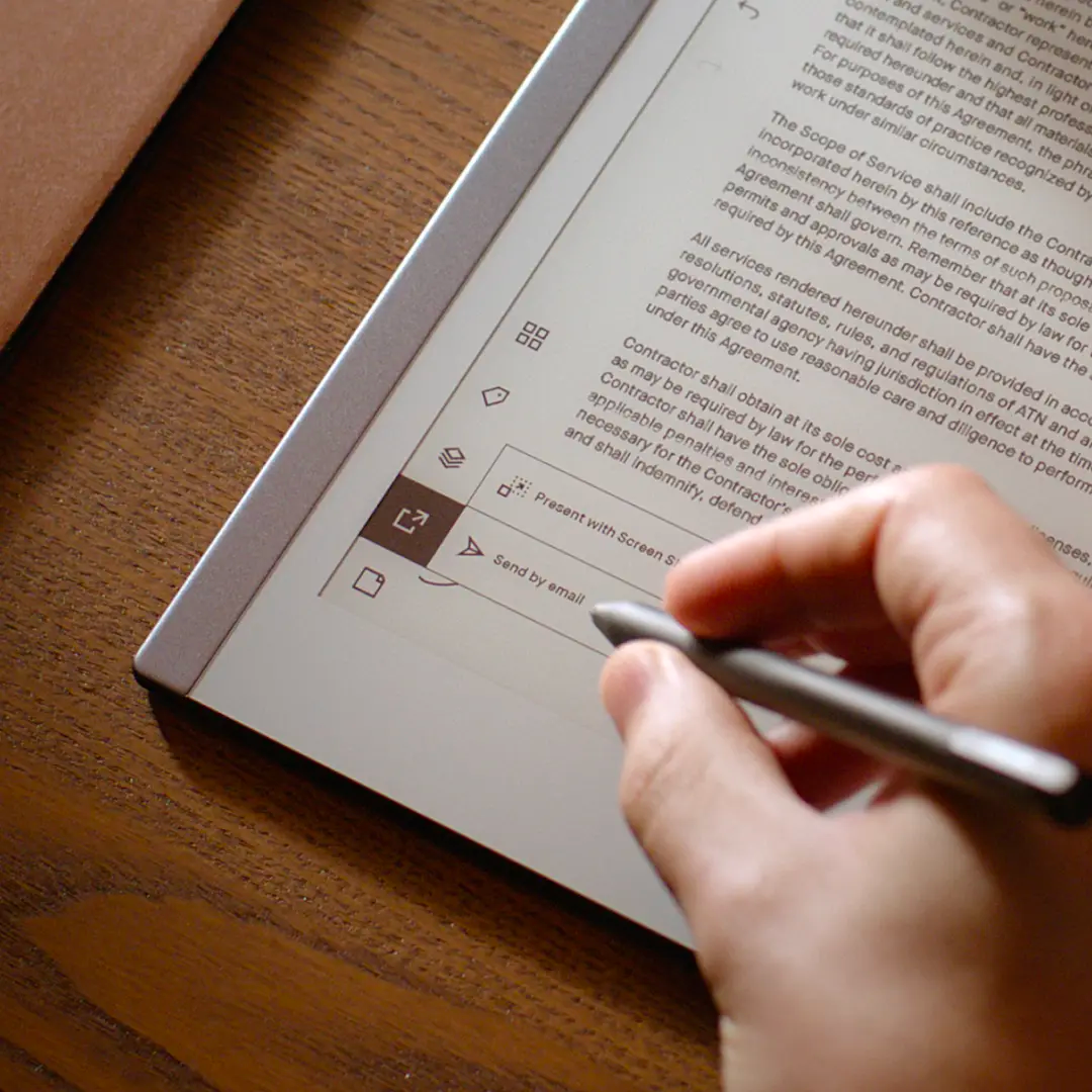 Close up on reMarkable paper tablet
