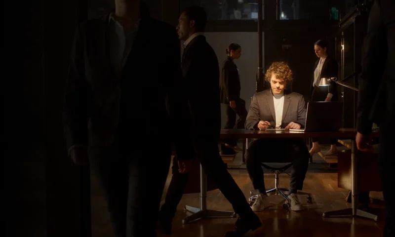 Man sitting with reMarkable tablet