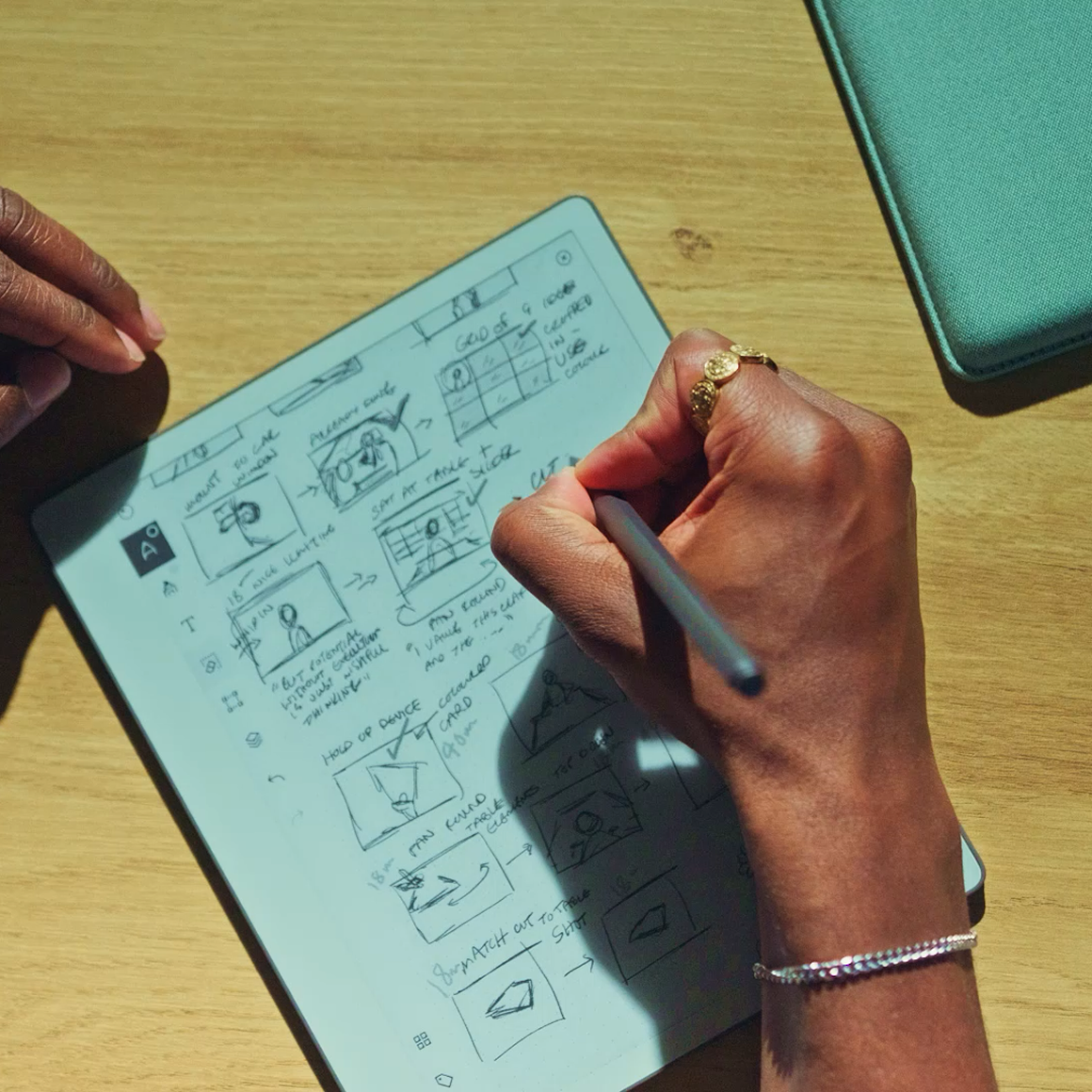 Jordan Jaiyeola visually mapping out his ideas on his reMarkable Paper Pure tablet.