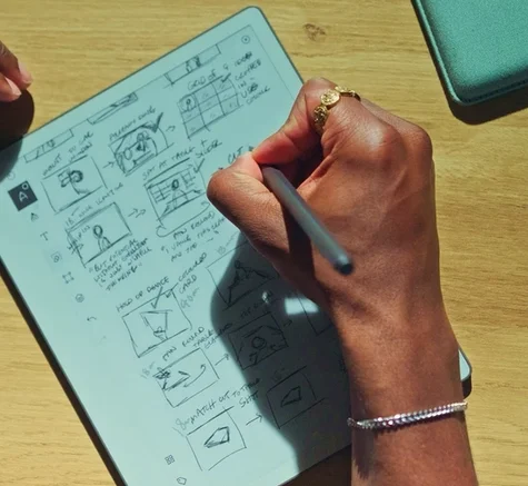 Jordan Jaiyeola visually mapping out his ideas on his reMarkable Paper Pure tablet.