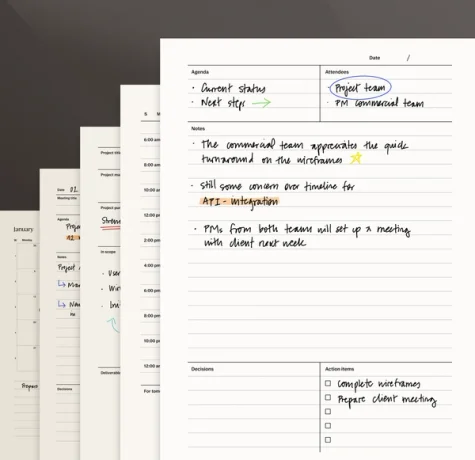 Display of some of the reMarkable Methods templates.