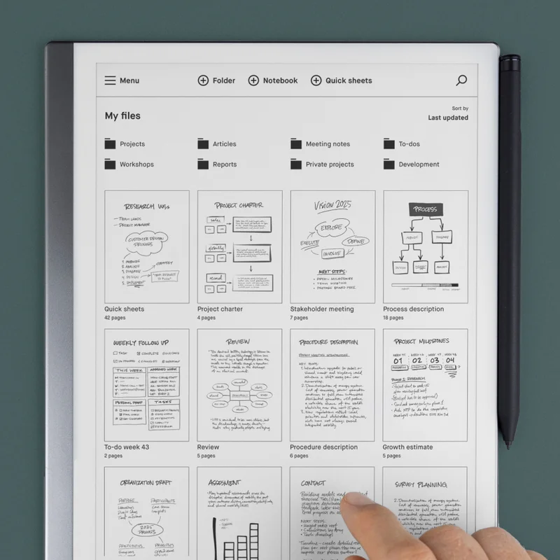 Folder structure on a reMarkable