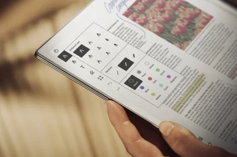 A close up of the toolbar and user interface of reMarkable Paper Pro
