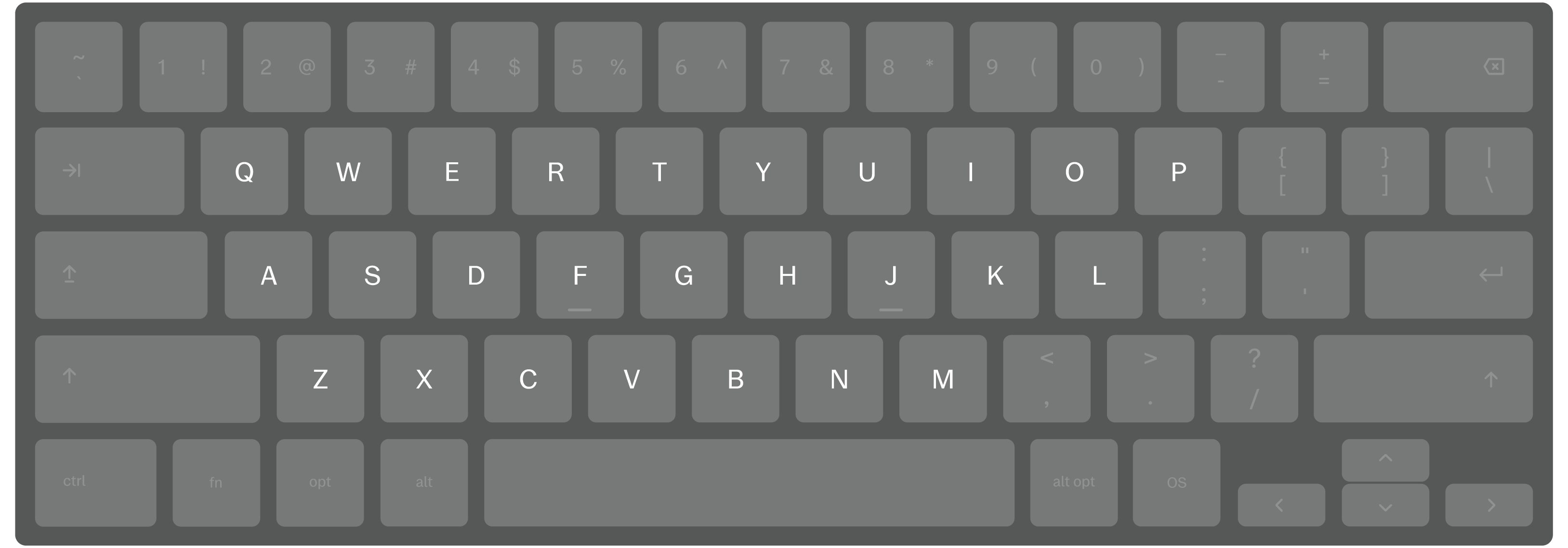 Average laptop keyboard size displaying similar size as Type Folio keyboard.
