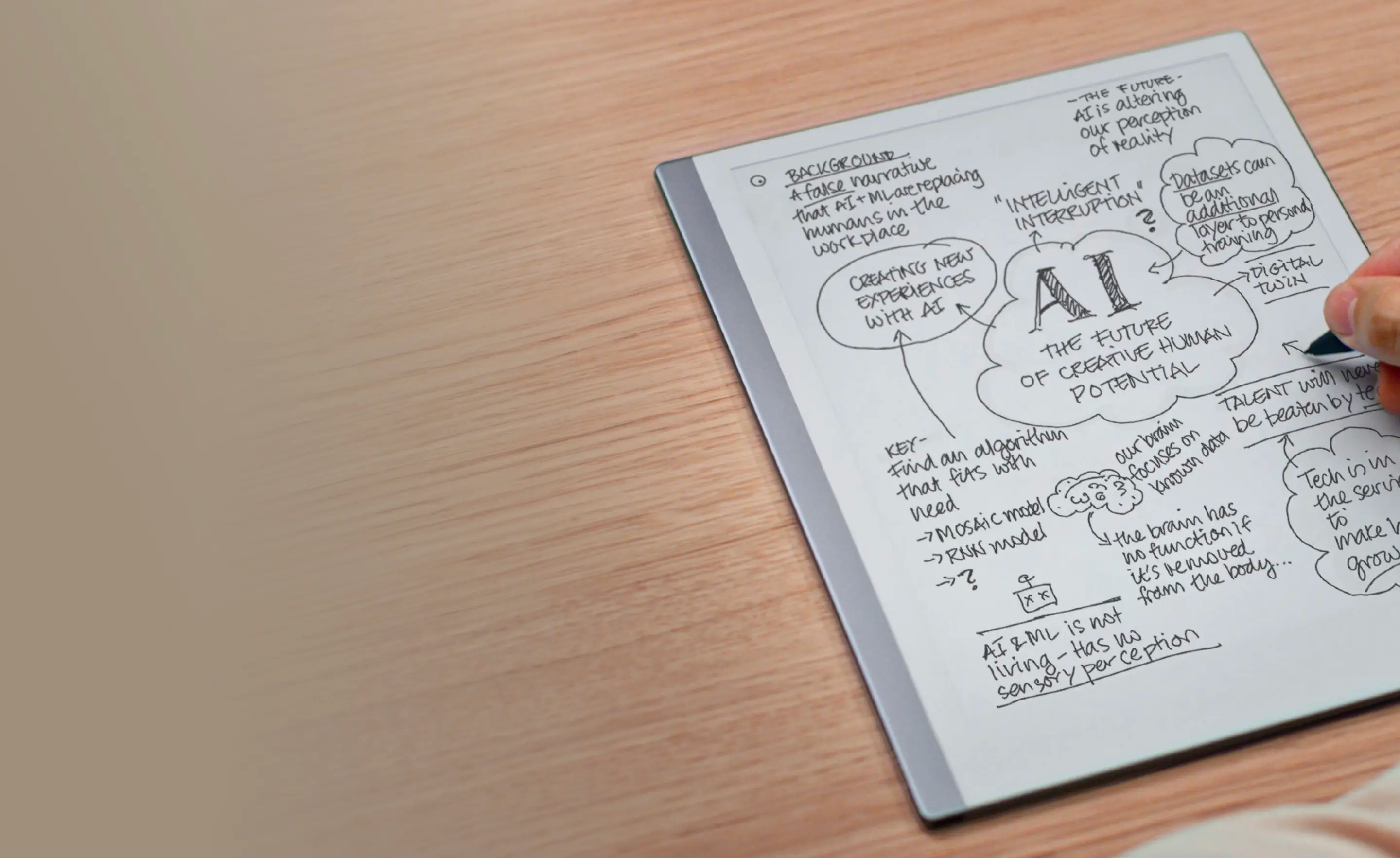 reMarkable tablet on table