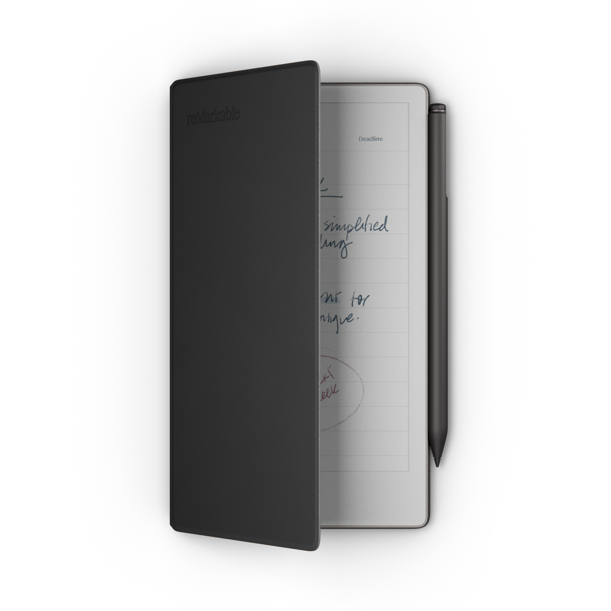 reMarkable Book Folio for Paper Pro Move (Premium leather), цвет: Чёрный — фото 6