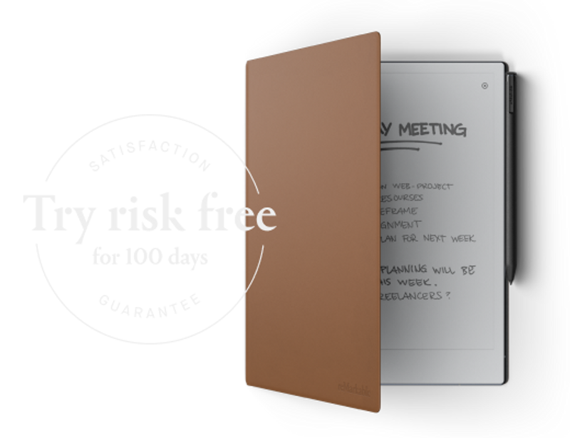 Try reMarkable 2 risk free for 100 days