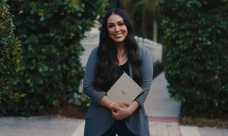 Woman holding reMarkable paper tablet