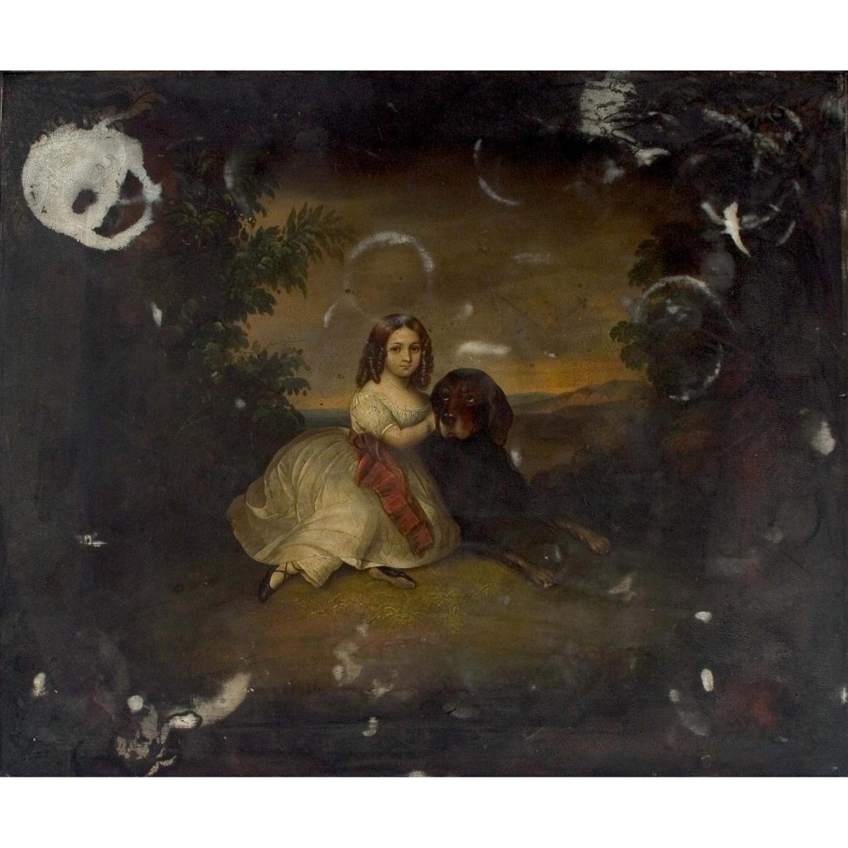 Mädchen mit Hund