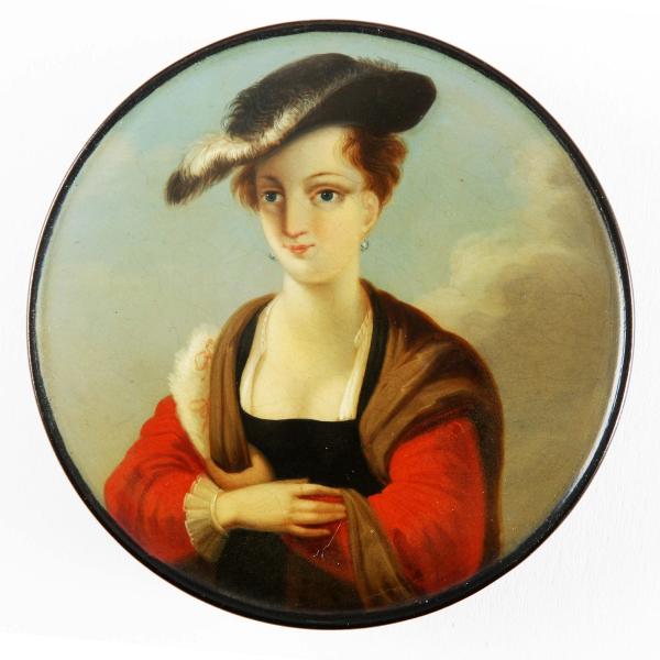 Dame mit Strohhut