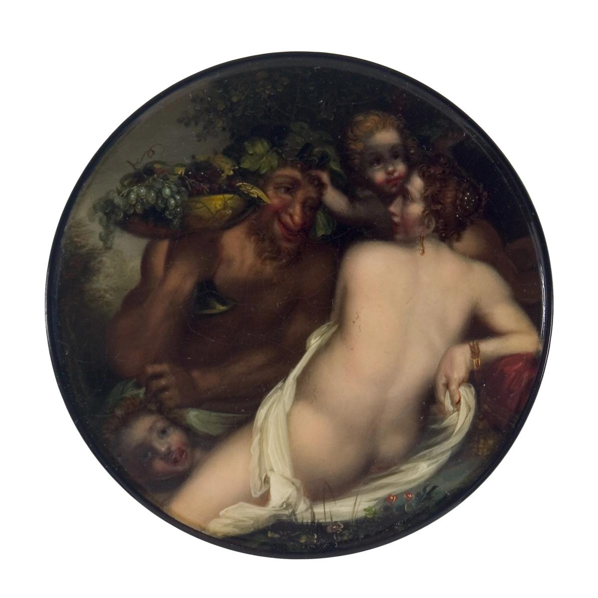 Bacchantin und Satyr