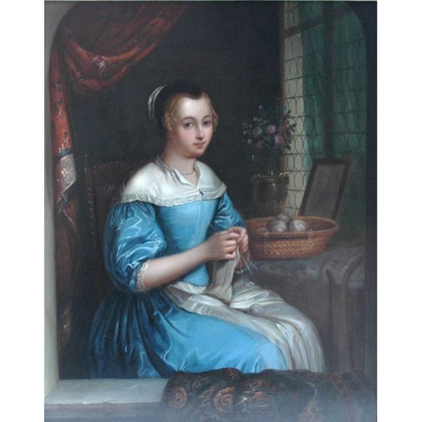Holländische Strickerin