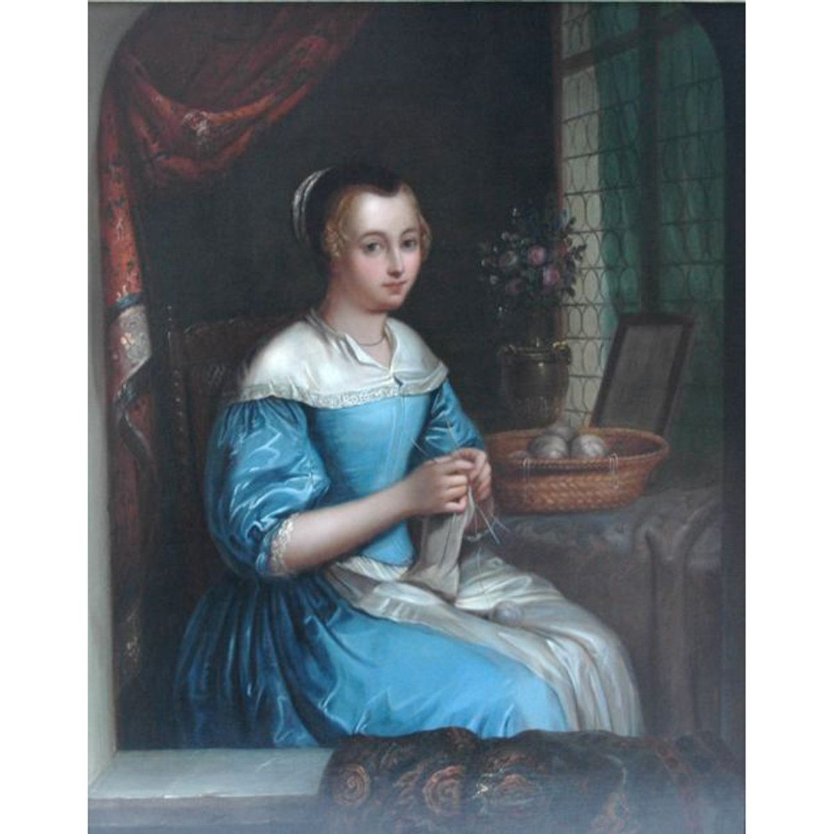 Holländische Strickerin