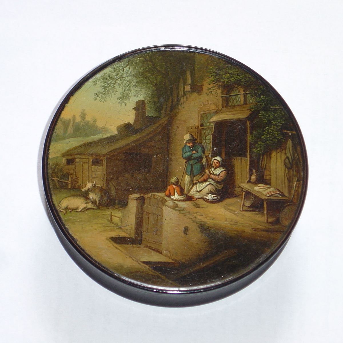 Bauernhaus mit Familie
