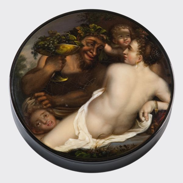 Bacchantin mit Satyr und Amoretten