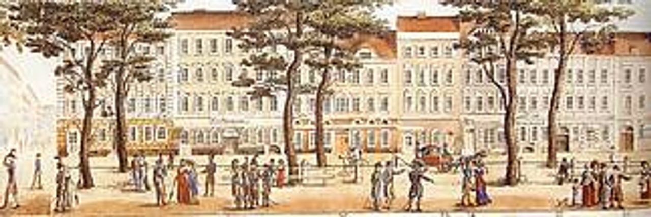 Ansicht der Straße Unter den Linden in Berlin