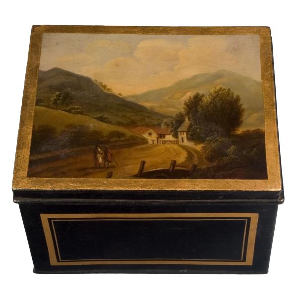 Berglandschaft mit Wanderern Berglandschaft mit Wanderern