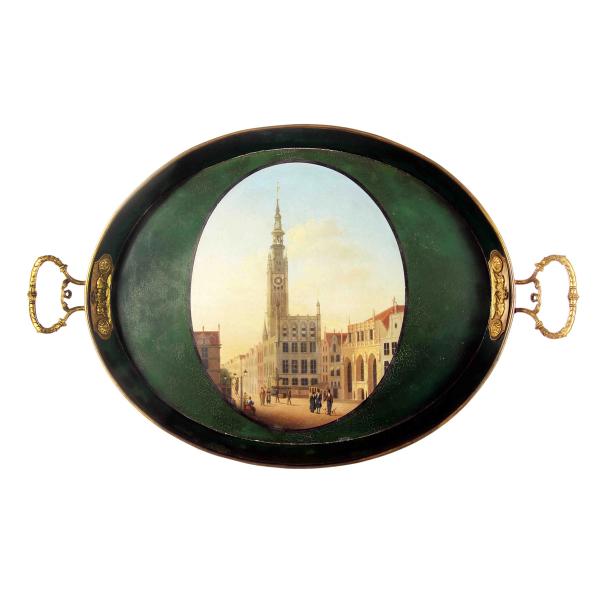 Der Rathausplatz von Danzig