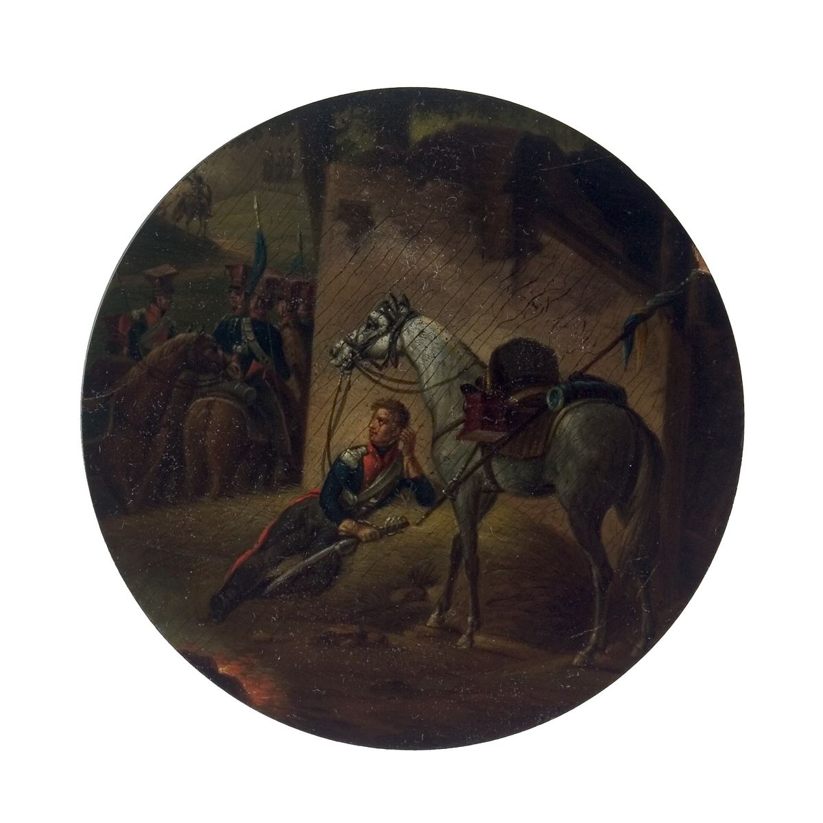 Französischer Soldat mit Schimmel