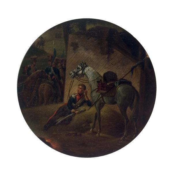 Französischer Soldat mit Schimmel
