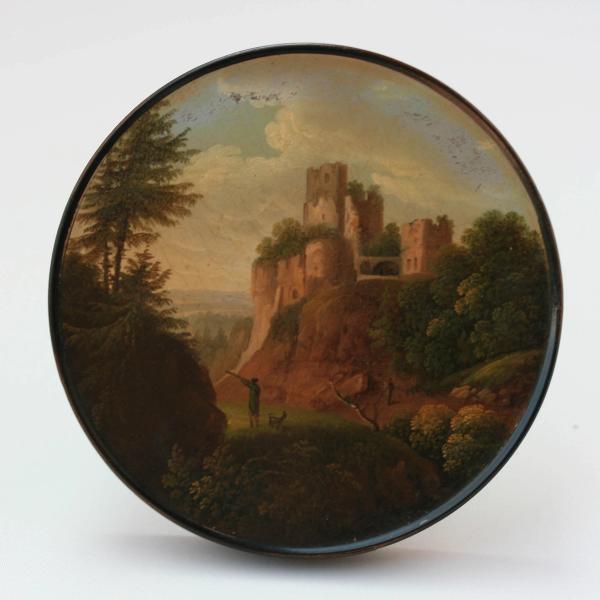 Burg Schreckenstein mit Jäger