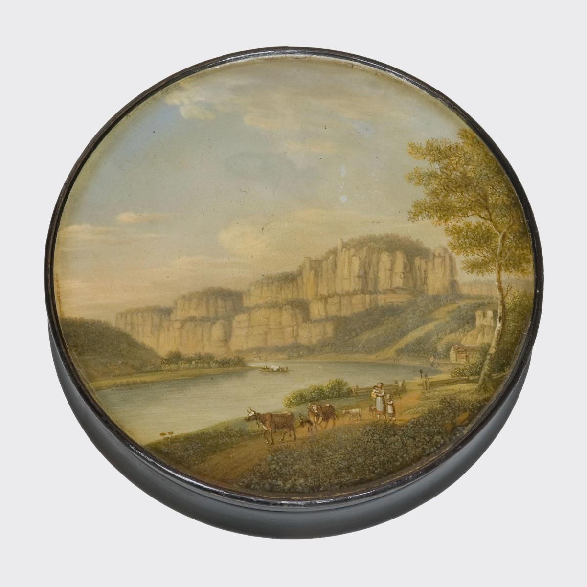 Blick auf Rathen an der Elbe