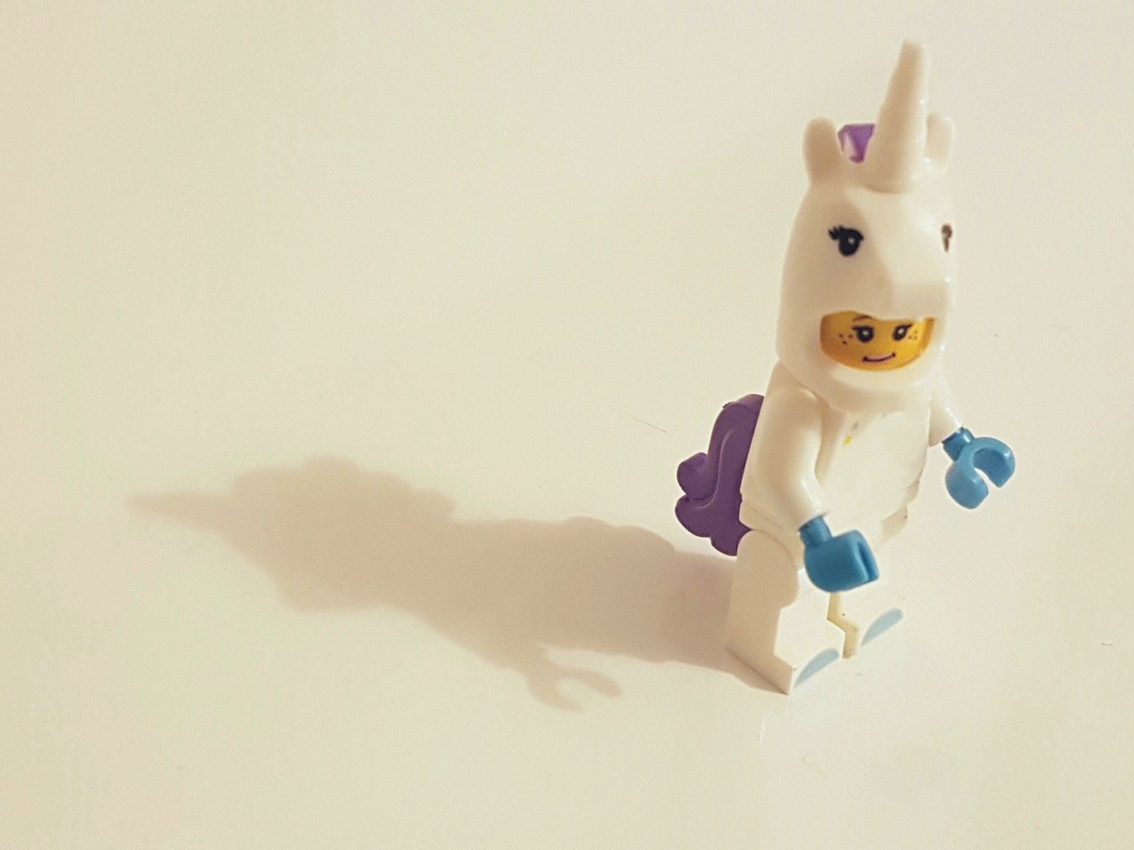 LEGO unicorn toy against a white background