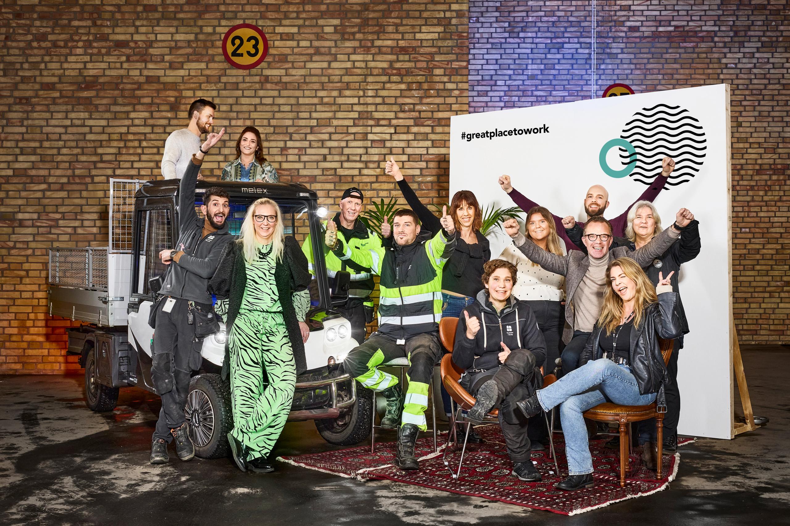 Cheerful colleagues at Bostäder i Borås. Great place to work 2022.